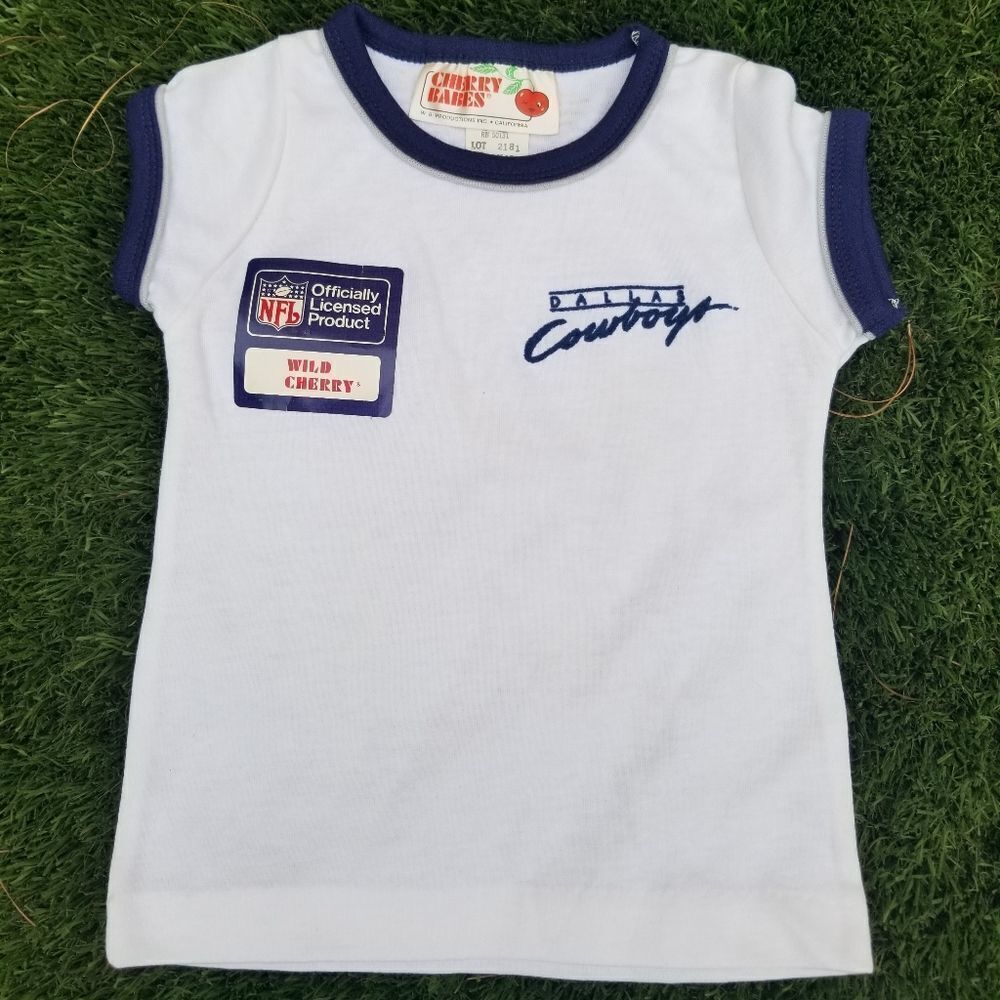 KIDS VINTAGE CHERRY BABES TOP NWT SUPER CUTE COWBOYS SMALL 2/4 .... B30